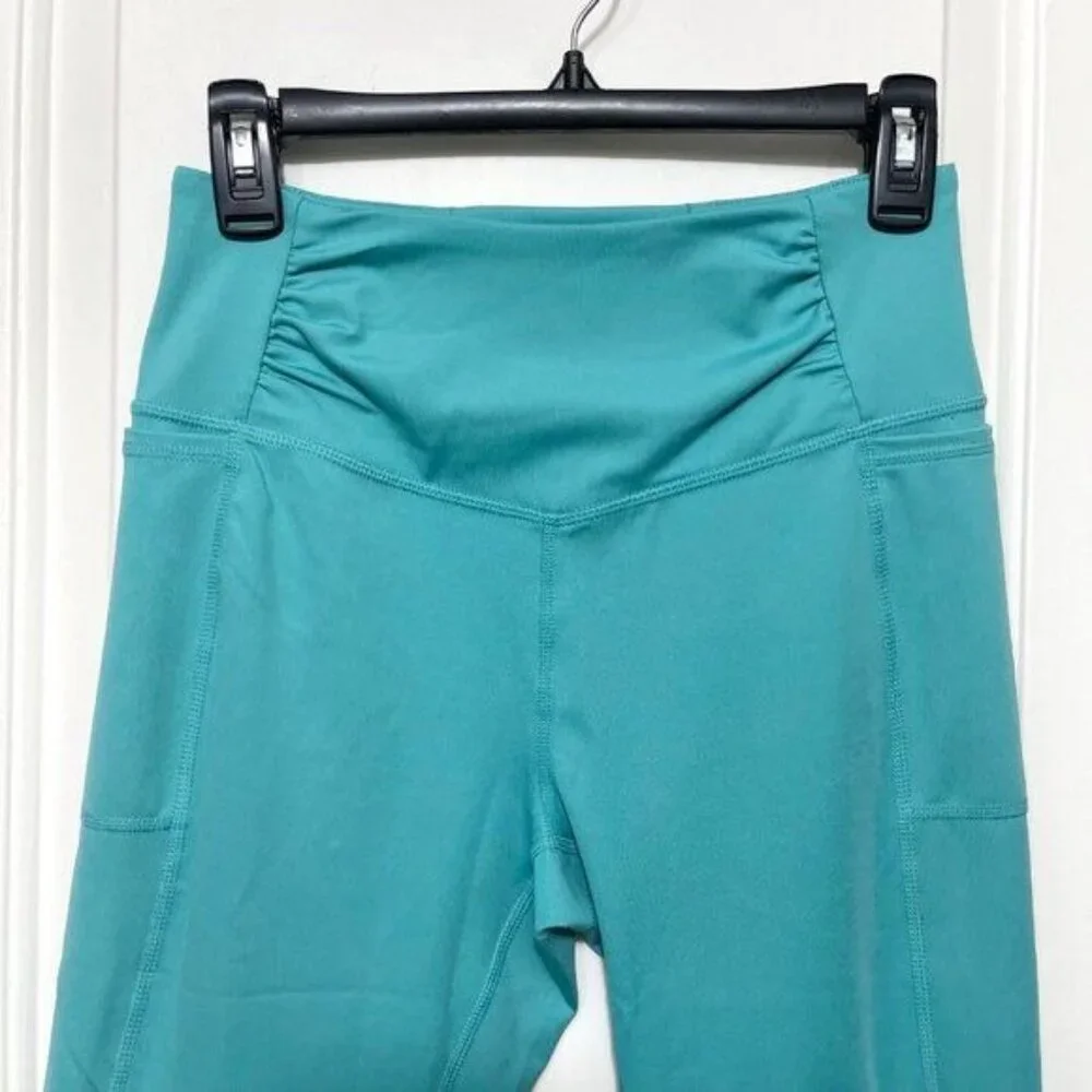 New Free People FP Movement Breathe‎ Easy Leggings Turquoise